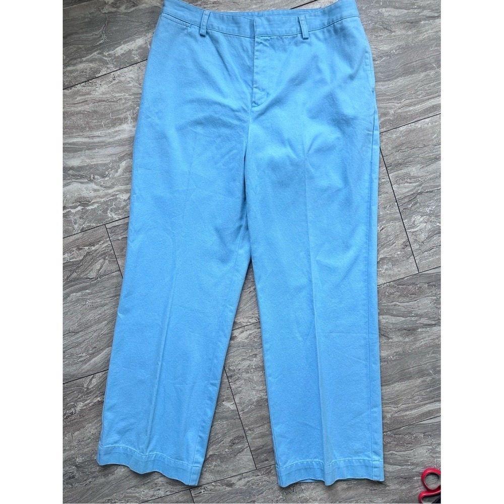 Lauren Ralph Lauren 12P Petite Sea Blue Classic Chino Pants Cotton NWT 0140